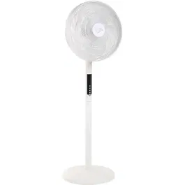 Farelek AIR-LIGHT RING Ventilateur sur pied oscillant 40 cm 70W blanc avec couronne d'éclairage LED réglable, 4 vitesses