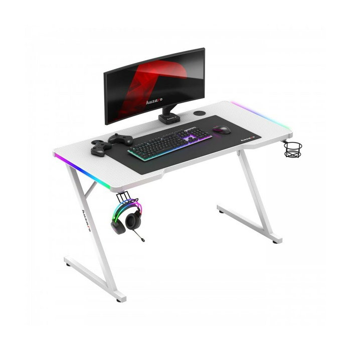 Bureau Gaming Huzaro HZ-Hero 2.5 White RGB Blanc 120 x 75 x 60 cm
