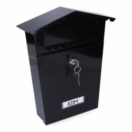Edm Boîte aux lettres modèle House noir 210 x 60 x 300 mm