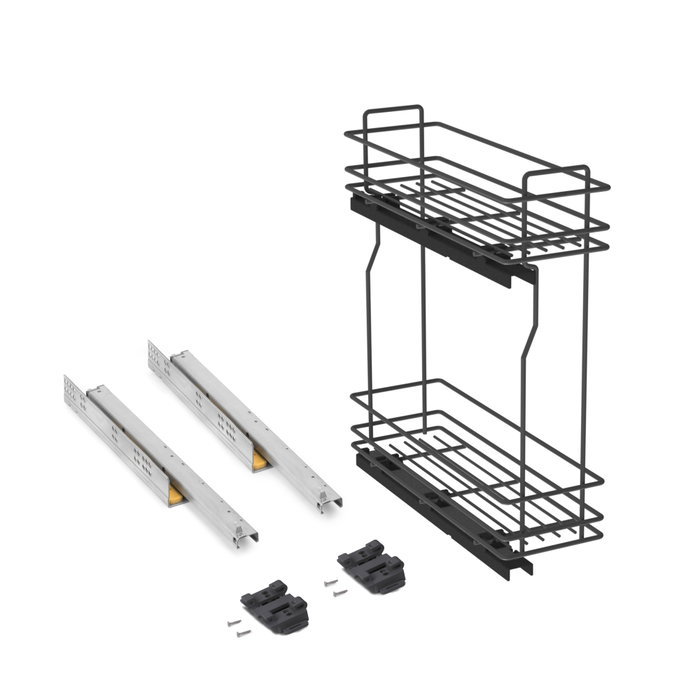 Emuca Porte-bouteilles latéral extractible TitaneMax Gris anthracite Emuca Porte-bouteilles latéral extractible TitaneMax Gris anthracite
