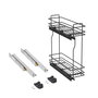 Emuca Porte-bouteilles latéral extractible TitaneMax Gris anthracite