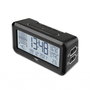 TFA BOXX2 Réveil Digital Radio-commandé avec Climat de la Pièce, Noir
