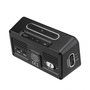 TFA BOXX2 Réveil Digital Radio-commandé avec Climat de la Pièce, Noir