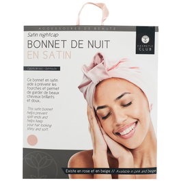 Cosmetic Club Bonnet de Nuit en Satin Assorti