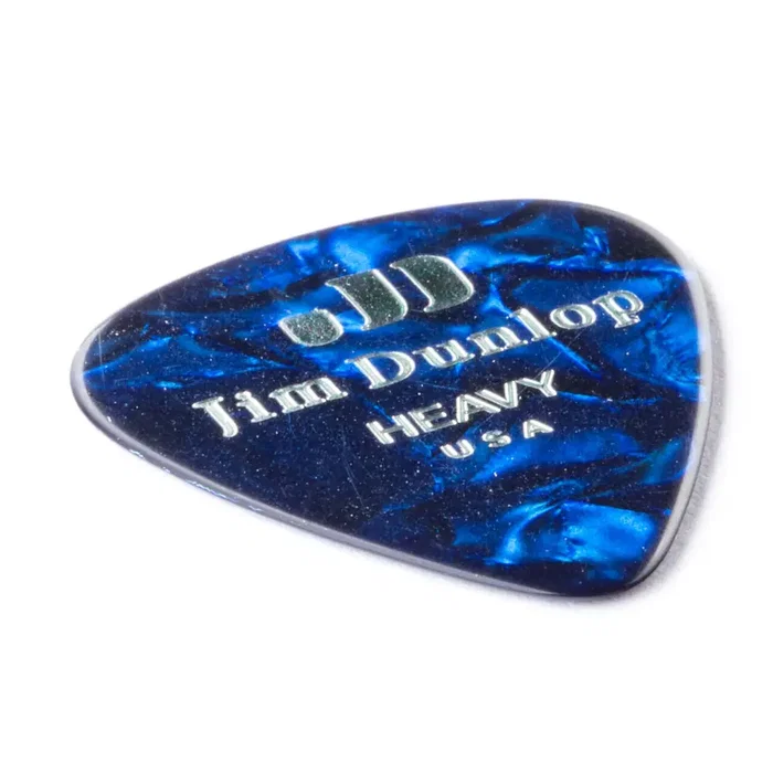 DUNLOP Pack de 72 médiators Genuine Celluloid Classic Bleu Nacré - Heavy
