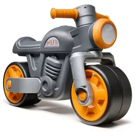 FALK Draisienne Moto Premier - Gris - Roues silencieuses antidérapantes - 75% Plastique Recyclé - 100% Fabriqué en France - Pour enfants dès 12 mois