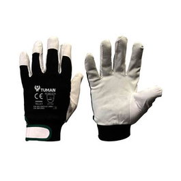 Tuman Gants en cuir avec fermeture T-08