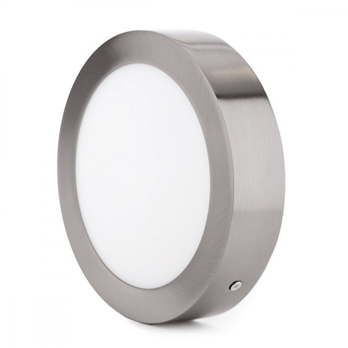 Plafonnier LED circulaire 12W, 1200 lm, 6000K, nickel satiné Plafonnier LED circulaire 12W, 1200 lm, 6000K, nickel satiné