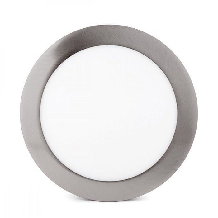 Plafonnier LED circulaire 12W, 1200 lm, 6000K, nickel satiné Plafonnier LED circulaire 12W, 1200 lm, 6000K, nickel satiné