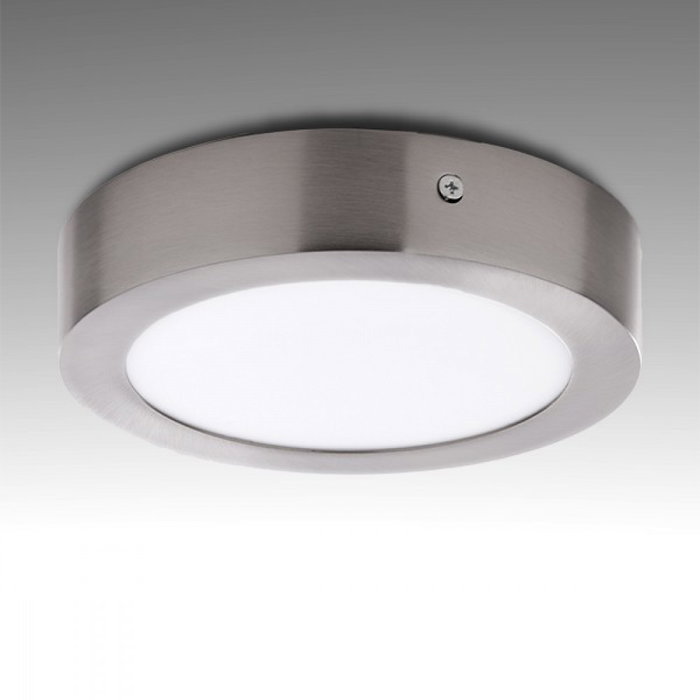 Plafonnier LED circulaire 12W, 1200 lm, 6000K, nickel satiné Plafonnier LED circulaire 12W, 1200 lm, 6000K, nickel satiné