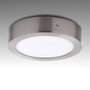 Plafonnier LED circulaire 12W, 1200 lm, 6000K, nickel satiné