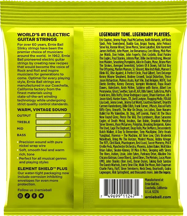 ERNIEBALL Slinky Classic Rnr Pure Jeu de Cordes Électrique Tripack 10-46 (3)