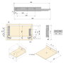 Emuca Tiroir extérieur Simplex 159mm 440mm Blanc