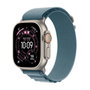 Apple Watch Ultra 3 GPS + Cellular 49 mm Titane Naturel - Loop Alpine Bleu Clair - S