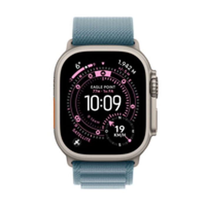 Apple Watch Ultra 3 GPS + Cellular 49 mm Titane Naturel - Loop Alpine Bleu Clair - S