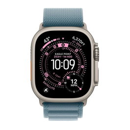 Apple Smartwatch Watch Ultra 3 Titanium Natural - 49mm - Loop Alpine Bleu Clair - 64 Go