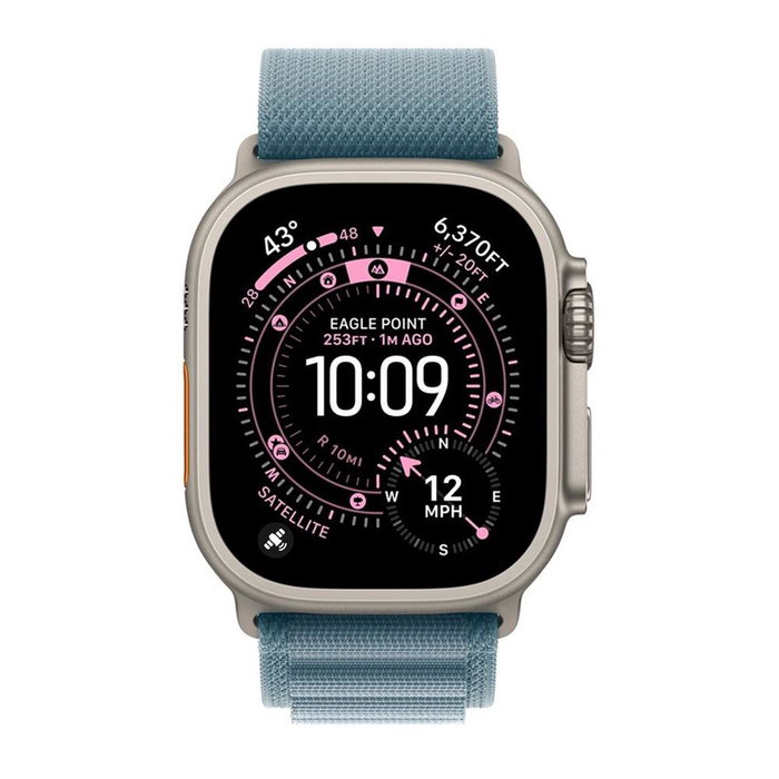 Apple Smartwatch Watch Ultra 3 Titanium Natural - 49mm - Loop Alpine Bleu Clair - 64 Go Apple Smartwatch Watch Ultra 3 Titanium Natural - 49mm - Loop Alpine Bleu Clair - 64 Go