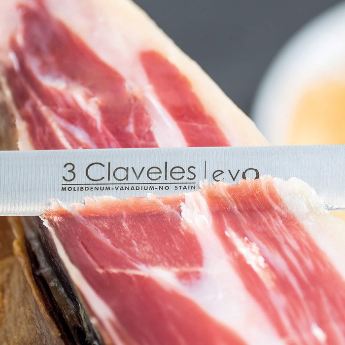 Ensemble de couteau à jambon et fusil à aiguiser 3 Claveles Evo 25 cm 2 Pièces Ensemble de couteau à jambon et fusil à aiguiser 3 Claveles Evo 25 cm 2 Pièces