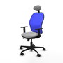 Piqueras y Crespo Chaise de Bureau Jorquera Gris clair et Bleu