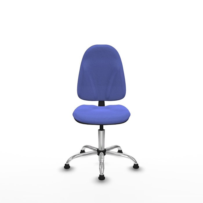 PIQUERAS Y CRESPO Chaise de bureau Algarra, tissu bleu clair, base chromée PIQUERAS Y CRESPO Chaise de bureau Algarra, tissu bleu clair, base chromée