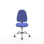 PIQUERAS Y CRESPO Chaise de bureau Algarra, tissu bleu clair, base chromée