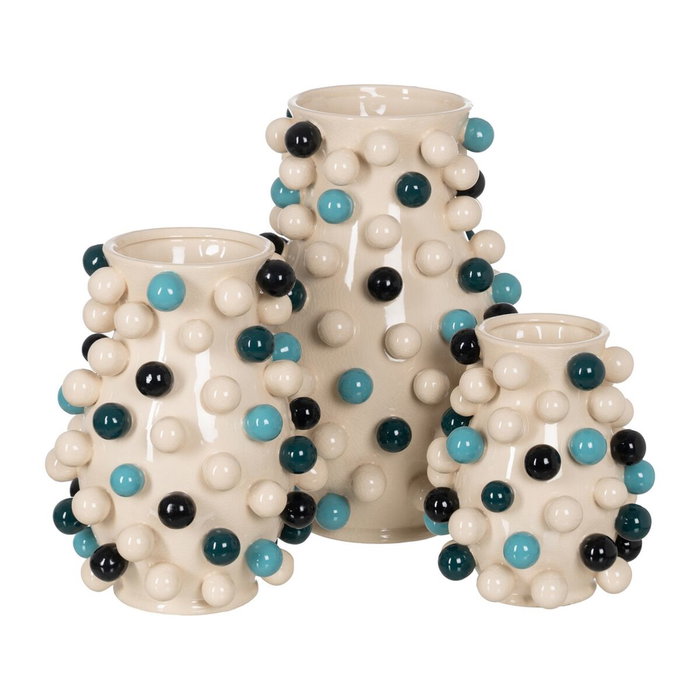 BigBuy Home Vase Multicouleur Céramique 31,5 x 31,5 x 43 cm