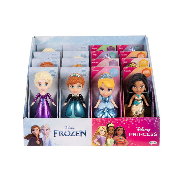 JAKKS PACIFIC Série de Mini Poupées Disney Princesses et Frozen 7 cm - Articulées - Dès 3 ans - Modèle Assorti JAKKS PACIFIC Série de Mini Poupées Disney Princesses et Frozen 7 cm - Articulées - Dès 3 ans - Modèle Assorti