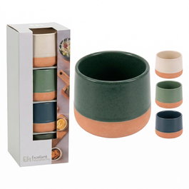 Excellent Houseware Set de 4 bols en céramique Ø9 x 5,6 cm, lavable au lave-vaisselle, sans micro-ondes
