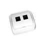Edm Spa Prise téléphone et ADSL de surface blanche 80x35x80mm