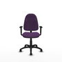PIQUERAS Y CRESPO Chaise de bureau Algarra, tissu violet, accoudoirs 1D