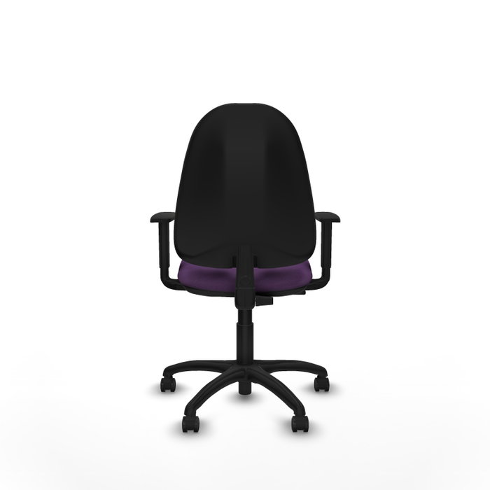 PIQUERAS Y CRESPO Chaise de bureau Algarra, tissu violet, accoudoirs 1D