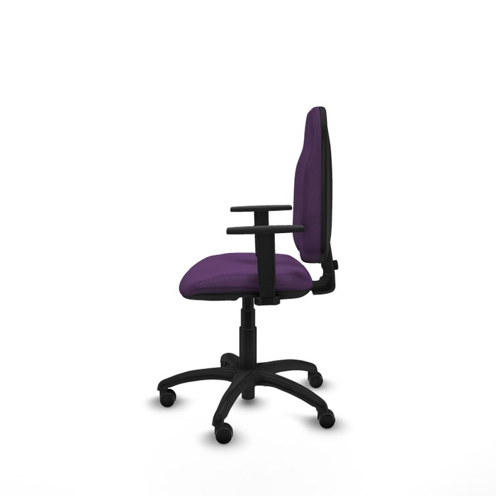 PIQUERAS Y CRESPO Chaise de bureau Algarra, tissu violet, accoudoirs 1D