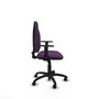 PIQUERAS Y CRESPO Chaise de bureau Algarra, tissu violet, accoudoirs 1D