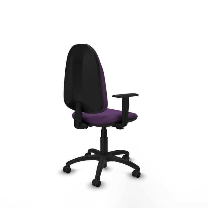 PIQUERAS Y CRESPO Chaise de bureau Algarra, tissu violet, accoudoirs 1D