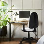 PIQUERAS Y CRESPO Chaise de bureau Algarra, tissu violet, accoudoirs 1D
