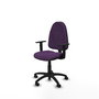 PIQUERAS Y CRESPO Chaise de bureau Algarra, tissu violet, accoudoirs 1D