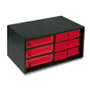 TAYG Module organisateur en plastique avec 9 tiroirs rouges