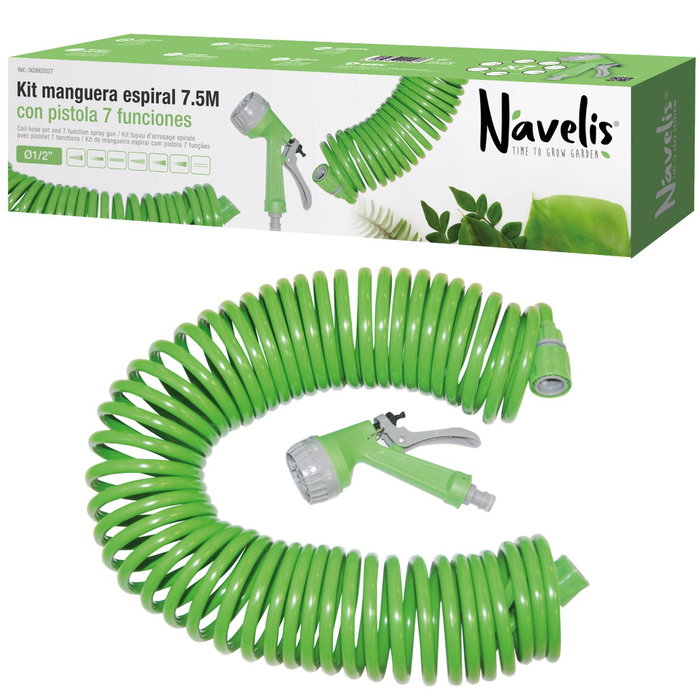 Navelis Kit manguera espiral 7,5M avec pistolet 7 fonctions