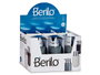 Berilo Dosificateur à Savon en Céramique Gris et Argent 7x14x8 cm 350 ml (Set de 12)