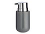 Berilo Dosificateur à Savon en Céramique Gris et Argent 7x14x8 cm 350 ml (Set de 12)