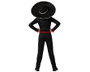 Déguisement Enfant Squelette Mariachi - Costume Halloween Taille 10-12 Ans (Garçon) - Noir en Polyester - Thème Jour des Morts