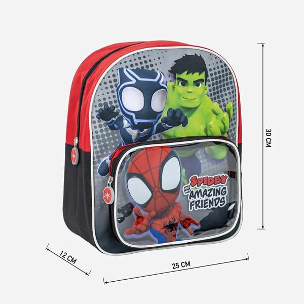 Spidey Mochila Infantile 25 x 30 x 1.2 cm Rouge 2-8 Ans