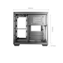 Mars Gaming MC-VISIONM Boîtier Micro-ATX Double Chambre, Cristal Trempé, 6 Ventilateurs 120mm, Noir, ARGB, Ventilation Avancée