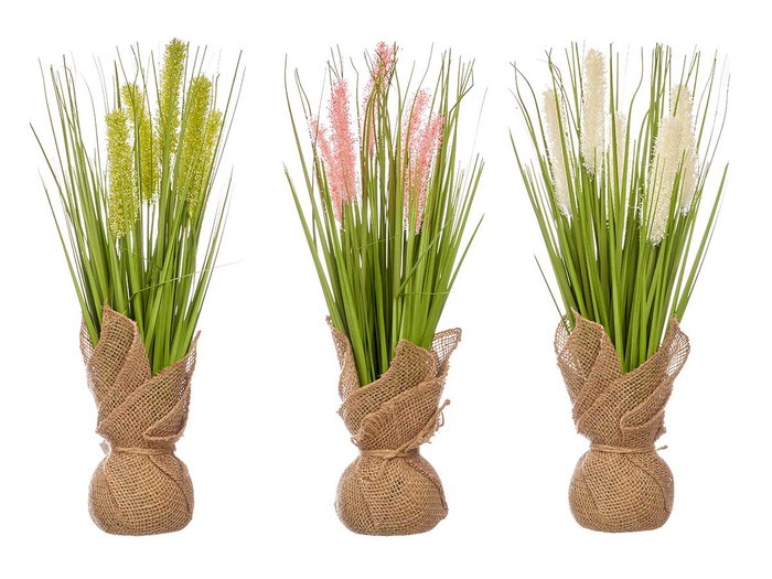 Ibergarden Ramillete de Saco Conos Surtis - 41 x 10 x 10 cm Plastique et Rafia (Set de 6)