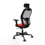 Piqueras y Crespo Chaise de Bureau avec Appui-tête 2D036G2 Orange Foncé