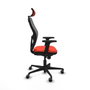 Piqueras y Crespo Chaise de Bureau avec Appui-tête 2D036G2 Orange Foncé