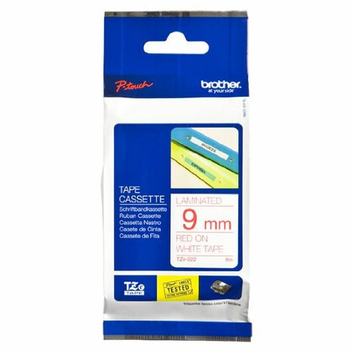 Ruban Laminé pour Etiqueteuses Brother Cinta laminada 9mm Ruban Laminé pour Etiqueteuses Brother Cinta laminada 9mm
