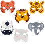 Party Time Jeu de 6 Masques Animaux de la Savane