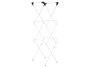 Kipit Tendedero étroit métal 3 hauteurs blanc 69,5x69,5x50 cm 12 mètres de séchage (Set de 5)