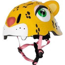 Crazy Safety - Casque de Vélo Enfant - Design Léopard 3D Animal - Taille S (49-55 cm) - Pour Aventures en Sécurité